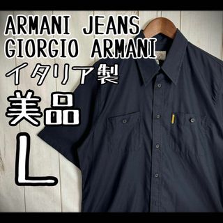 ARMANI JEANS - 【希少デザイン】　アルマーニジーンズ　ミリタリーシャツ　90s　アーカイブ　美品