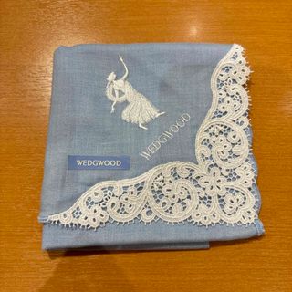 ウェッジウッド(WEDGWOOD)のウェッジウッドハンカチレースブルー(ハンカチ)