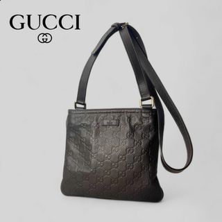 グッチ(Gucci)の■GUCCI・グッチ■シマレザー GG柄 高級ライン ショルダーバッグ ブラウン(ショルダーバッグ)