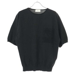 HERILL ヘリル 23SS Suvincotton Highgauge-T ポケットニットTシャツ 23-080-HL-8120-1 ブラック 1(ニット/セーター)