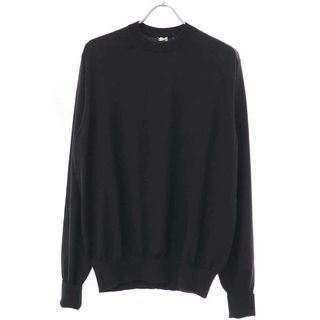 A.PRESSE ア プレッセ 23SS Cashmere High Gauge Crew Neck Sweater ハイゲージカシミヤニットセーター 23SAP-03-05H ブラック 3(ニット/セーター)