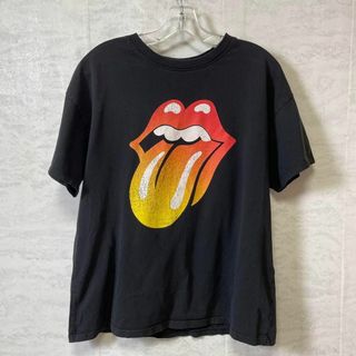 ミュージックティー(MUSIC TEE)のバンドＴシャツ　ローリングストーンズ　サイズＳ　黒ブラック　半袖Ｔ　メンズ古着(Tシャツ/カットソー(半袖/袖なし))