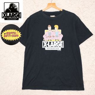 エクストララージ(XLARGE)のXLARGE×BEAVIS AND BUTT-HEAD　半袖Tシャツ　黒　L(Tシャツ/カットソー(半袖/袖なし))