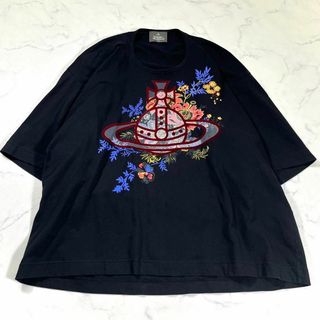 【極美品】Vivienne Westwood フラワー柄　オーブ柄　Tシャツ