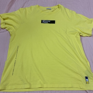 クロムハーツ(Chrome Hearts)のモンクレール フラグメント ジーニアスラインBOXロゴ TシャツXLイエロー(Tシャツ/カットソー(半袖/袖なし))