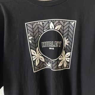 ハーレー(Hurley)のハーレーHarley　サイズＸＬ　半袖Ｔシャツ　黒ブラック　メンズ古着　サーフ系(Tシャツ/カットソー(半袖/袖なし))