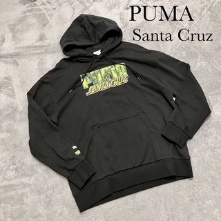 プーマ(PUMA)のPUMA×Santa Cruz スウェットプルオーバー　フーディー　ブラック　M(パーカー)