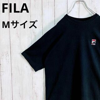 FILA - フィラ ボックスシルエット 半袖Tシャツ 半袖シャツ 短丈 ゆるだぼ ブラック