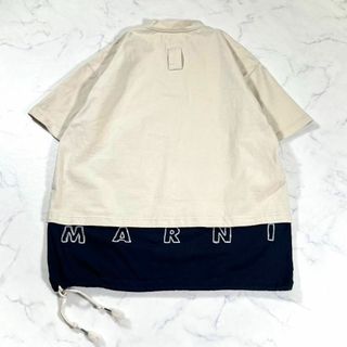 Marni - 【極美品】MARNI マルニ　刺繍ロゴ　レイヤードTシャツ　ドローコード　肉厚