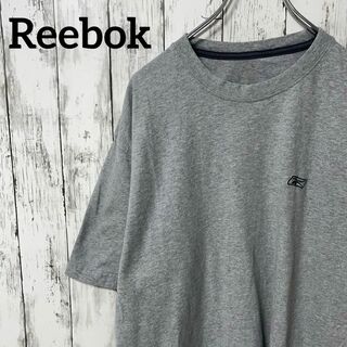 リーボック(Reebok)のReebok USA古着 ビッグサイズ ロゴ刺繍 Tシャツ XL グレー メンズ(Tシャツ/カットソー(半袖/袖なし))