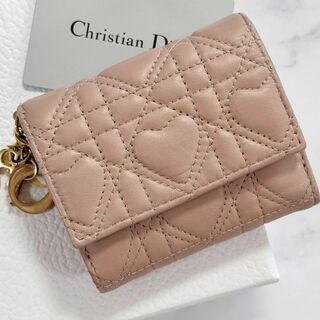 クリスチャンディオール(Christian Dior)の限定完売品✨DIOR　三つ折り財布　ハート　カナージュ　レディディオール(財布)