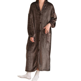 着る毛布 吸湿発熱 暖かい 防寒 男女兼用 フード付きふわふわパーカーパジャマ(ルームウェア)
