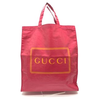 グッチ(Gucci)のグッチ GUCCI ロゴ 575140 トートバッグ ハンドバック バック ハンドバッグ コーティングキャンバス ピンク(ハンドバッグ)