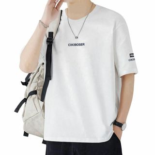 [JHIJSC] tシャツ メンズ 半袖 夏 無地 綿 薄手 カジュアル おしゃ(その他)