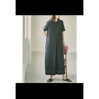 トゥデイフル(TODAYFUL)の新品 タグ値札付！Halfsleeve Tuck Dress black(ロングワンピース/マキシワンピース)