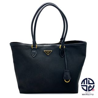 プラダ(PRADA)のPRADA プラダ 黒 ブラック 三角ロゴ トライアングルロゴ キャンバス トートバッグ 1BG158 バック 鞄 カバン ブランド(トートバッグ)