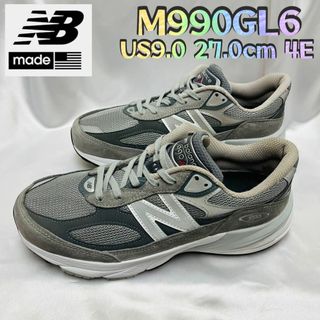 【美品】ニューバランス 990V6 M990GL6 27.0cm 4E USA(スニーカー)