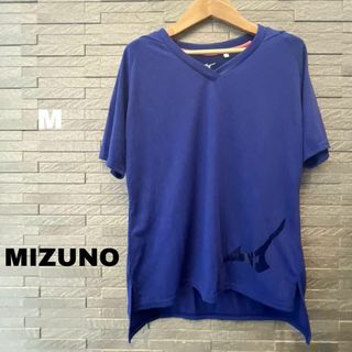 ミズノ(MIZUNO)のミズノ レディース　半袖 Tシャツ M ピンク×ブルー　スポーツウェア　トップス(Tシャツ(半袖/袖なし))