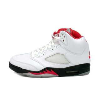 ナイキ(NIKE)のナイキ NIKE ■ 【 AIR JORDAN 5 RETRO Fire Red 2020 DA1911 102 】 エア ジョーダン 5 レトロ ファイヤー レッド スニーカー　f22270(スニーカー)