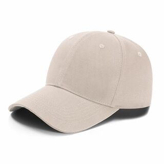 【色: ベージュ】CL&SANHA 野球帽 100%純綿帽子 日よけ帽子 深め帽(その他)