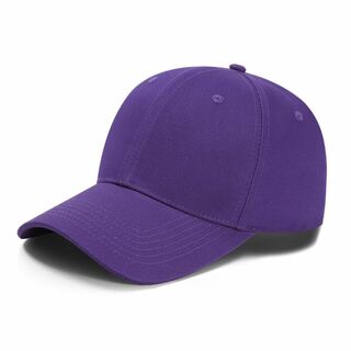 【色: パープル】CL&SANHA 野球帽 100%純綿帽子 日よけ帽子 深め帽(その他)