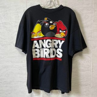 アングリーバーズ　オーバーサイズ2ＸＬ　黒ブラック　半袖Ｔシャツ　メンズ　古着(Tシャツ/カットソー(半袖/袖なし))