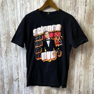 半袖Ｔシャツ　オーバーサイズＬ　黒ブラック　ビルナイ　テレビ司会者　メンズ　古着(Tシャツ/カットソー(半袖/袖なし))