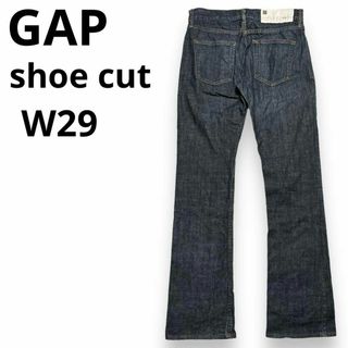 ギャップ(GAP)のギャップ シューカット セミフレアデニムパンツ ジーンズ ジーパン 生デニム 紺(デニム/ジーンズ)