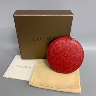 ロエベ(LOEWE)のほぼ 未使用 LOEWE ロエベ コインケース レッド 箱あり　保存袋付き(コインケース)