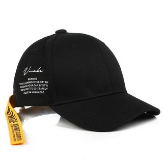 帽子 レディース ブラック ストリート系  ロゴ ひも付き キャップ ロック 黒(キャップ)