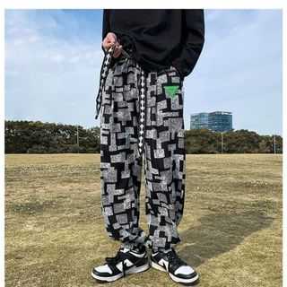 パンツ 個性的 モード オーバーサイズ  カーゴパンツ 派手 おしゃれ 黒 XL(その他)