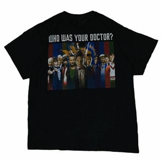 ドクターフー 半袖Tシャツ 海外TVドラマ ブラック 夏物古着 b82(Tシャツ/カットソー(半袖/袖なし))