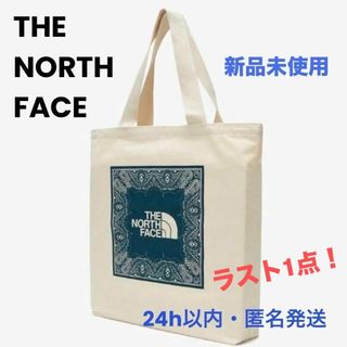 ザノースフェイス(THE NORTH FACE)の【海外限定】ノースフェイス　ペイズリー　バンダナ柄　エコバッグ　ネイビー　ブルー(トートバッグ)