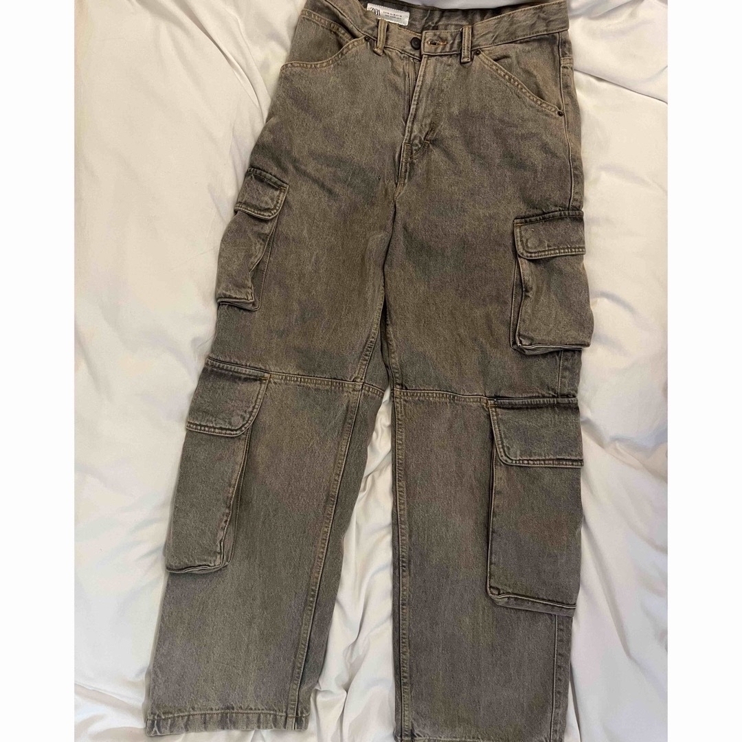 ZARA - ZARA デニムカーゴパンツの通販 by セブン's shop|ザラ ZARA - ZARA デニムカーゴパンツの通販 by セブン's shop|ザラ