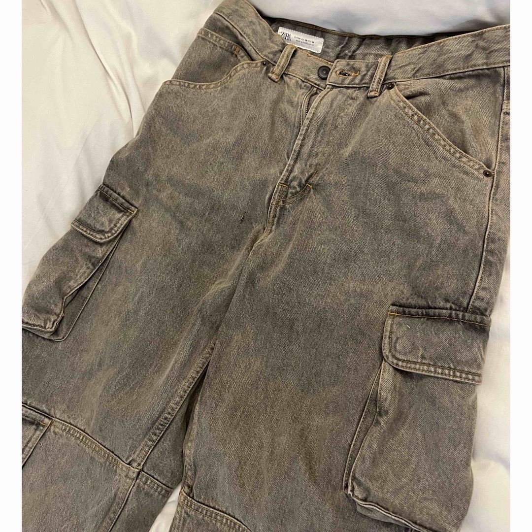 ZARA - ZARA デニムカーゴパンツの通販 by セブン's shop|ザラ ZARA - ZARA デニムカーゴパンツの通販 by セブン's shop|ザラ