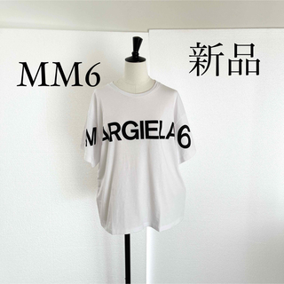 エムエムシックス(MM6)のMM6 Maison Margielaマルジェラ　オーバーロゴ半袖Tシャツ　XS(Tシャツ(半袖/袖なし))