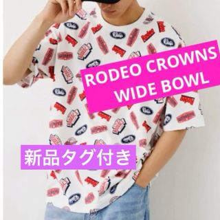 ロデオクラウンズワイドボウル(RODEO CROWNS WIDE BOWL)の新品タグ付き　RODEO CROWNS WIDE BOWL パターンTシャツ(Tシャツ(半袖/袖なし))