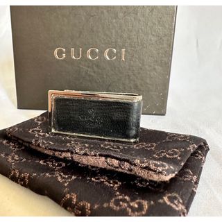 Gucci - 【人気】GUCCI グッチ　マネークリップ　クリップ　レザー　シルバー　お札