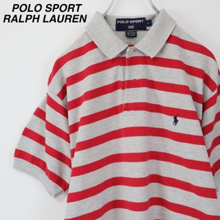 ポロラルフローレン(POLO RALPH LAUREN)の【大人気】ポロスポーツ ラルフローレン／ポロシャツ　刺繍ロゴ　ボーダー　鹿の子(ポロシャツ)