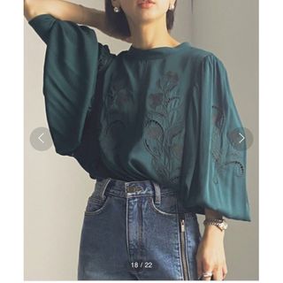 Ameri VINTAGE - LADY EMBROIDERY PUFF BLOUSE