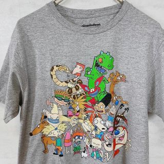 ニコロデオン　ラグラッツ　サイズＳ　灰色グレー　半袖Ｔシャツ　アメリカアニメ古着(Tシャツ/カットソー(半袖/袖なし))