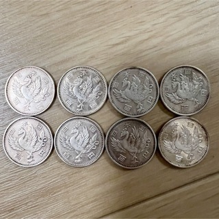 昭和32年　鳳凰　100円銀貨　計8枚✨