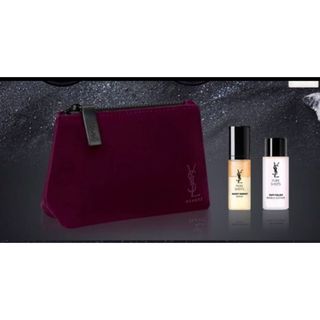 イヴサンローラン(Yves Saint Laurent)の限定1点イヴ・サンローランYSL  ボルドー レザー ポーチ ローション セラム(ポーチ)