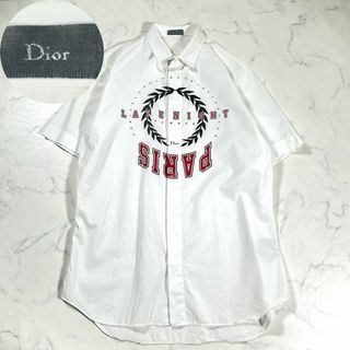 ディオールオム(DIOR HOMME)の【良品】DIOR HOMME ディオールオム　PARIS ロゴプリント半袖シャツ(Tシャツ/カットソー(半袖/袖なし))