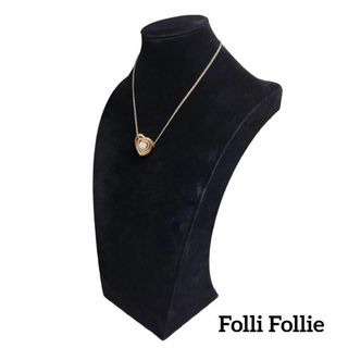 フォリフォリ(Folli Follie)のFolli Follie ネックレス ハート 3重  ローズゴールド シルバー(ネックレス)