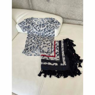 ラグアンドボーン(Rag & Bone)のラグ&ボーン　花柄Tシャツ　大判ストール付き　xs(Tシャツ(半袖/袖なし))