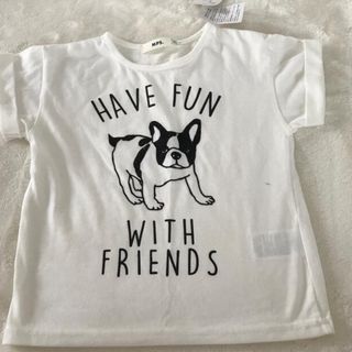 エムピーエス(MPS)の新品⭐︎MPS ブルドッグ 半袖 Tシャツ 100cm シャツ ネルシャツ 白(Tシャツ/カットソー)