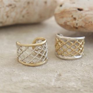 カスタネ(Kastane)のemiru / Mesh L ring (2tone)(リング(指輪))