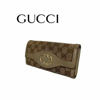 グッチ(Gucci)の即日発送 GUCCI 長財布 ベージュ キャンバス GG 282431•2067(財布)