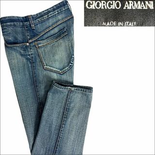 ジョルジオアルマーニ(Giorgio Armani)のJ6208 美品 ジョルジオアルマーニ 黒タグストレッチデニム インディゴ 30(デニム/ジーンズ)